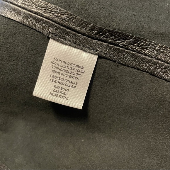 Trouvé unlined leather jacket with hook and eyes - Picture 6 of 9